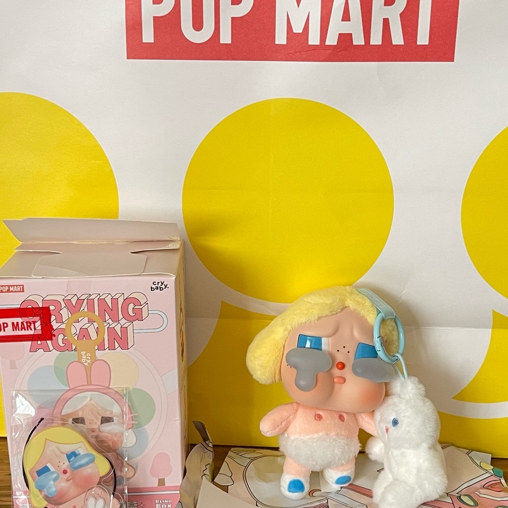 POP MART Crybaby Crying Again series Plush Super Secret Figure Baby Blonde
